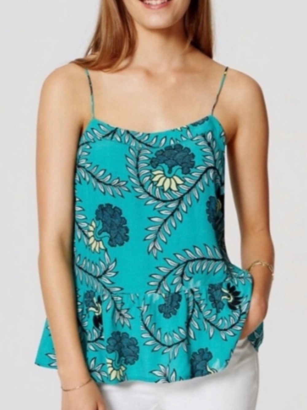 LOFT • Peplum Botanical Camisole